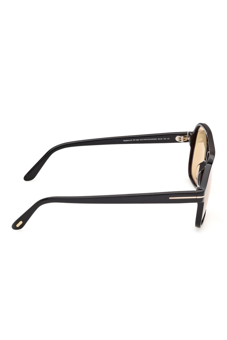 Madison-02 60mm Photochromic Navigator Sunglasses, Main, color, BLACK ROSE GOLD/ VICUNA