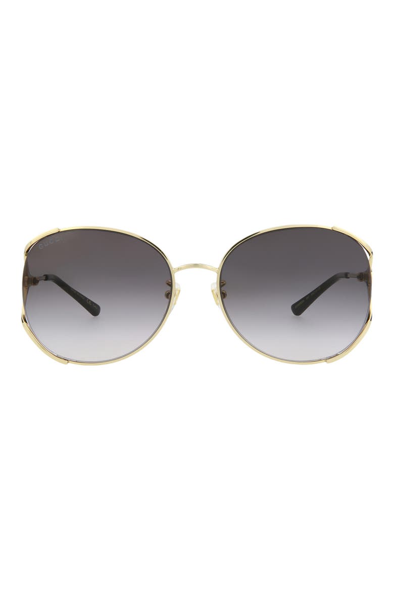 59mm Round Sunglasses, Main, color, GOLD GOLD GREY