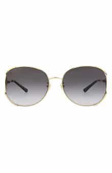 Gucci 59mm Round Sunglasses