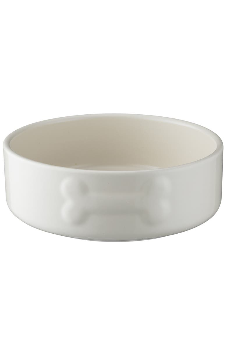 MASON CASH Embossed Bone 17oz Dog Food and Water Bowl, Main, color, Beige