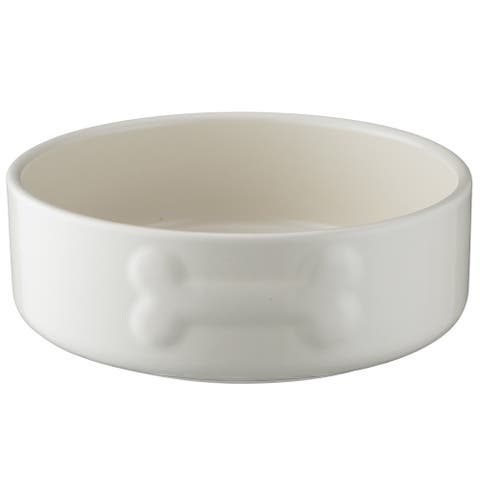 Embossed Bone 17oz Dog Food and Water Bowl