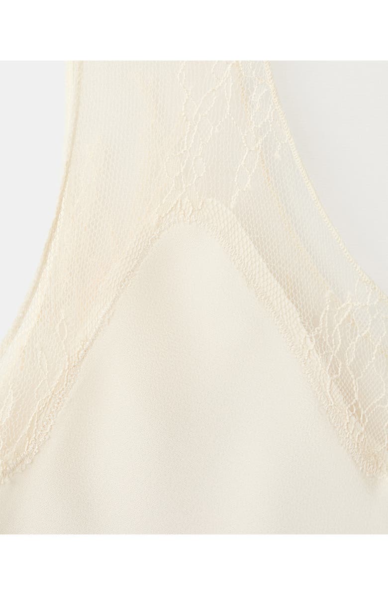 MANGO Reia Sleeveless Satin Top, Alternate, color, Ecru