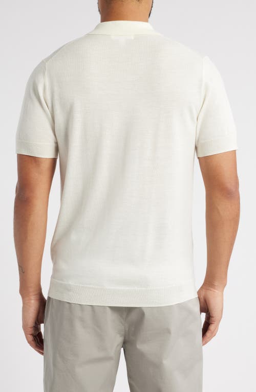 Nordstrom Merino Wool & Silk Polo Sweater In Ivory Pristine