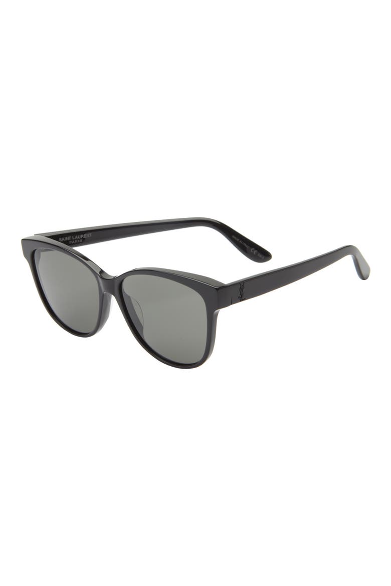 58mm Oval Sunglasses, Alternate, color, BLACK BLACK GREY