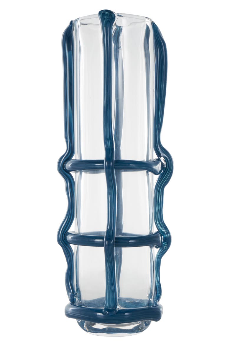 Recycled Glass Vase, Alternate, color, BLUE