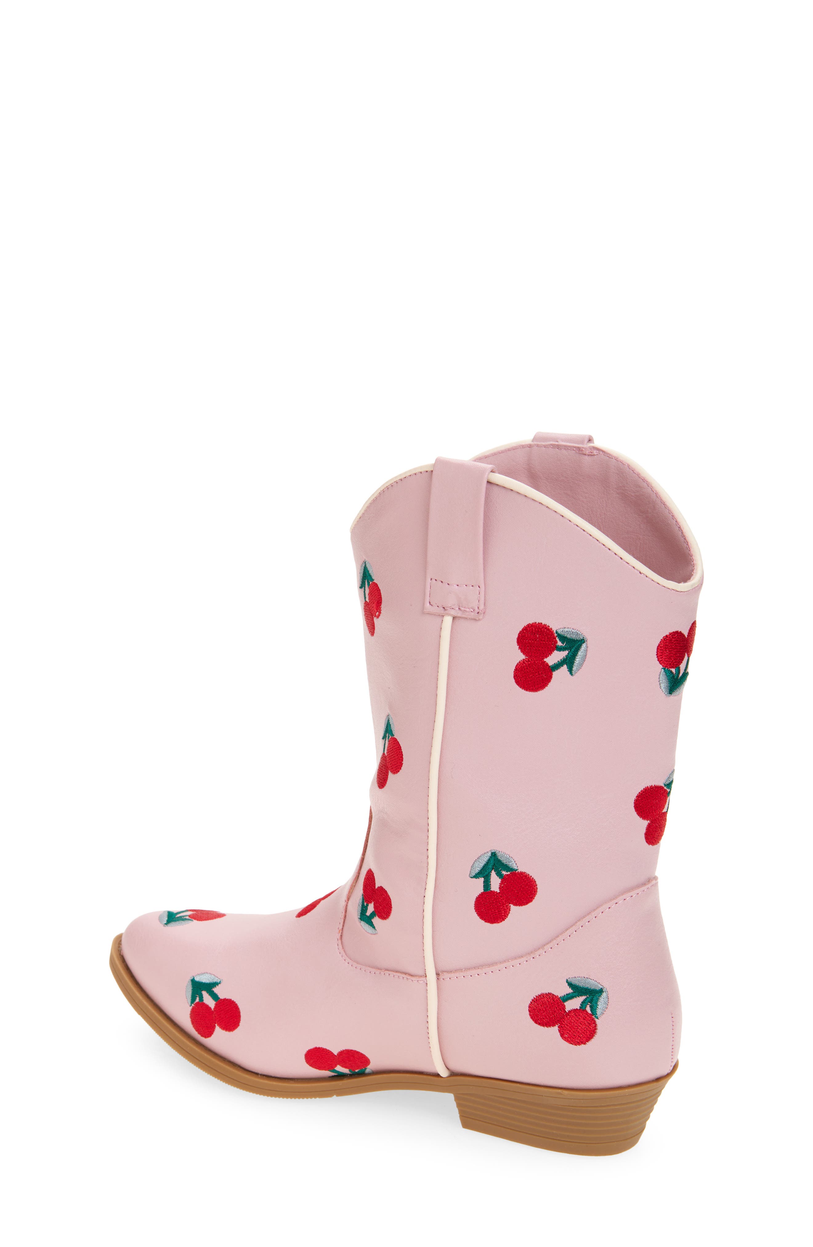 Tucker + Tate Kids' Cher Cherry Embroidered Western Boot, Alternate, color, 