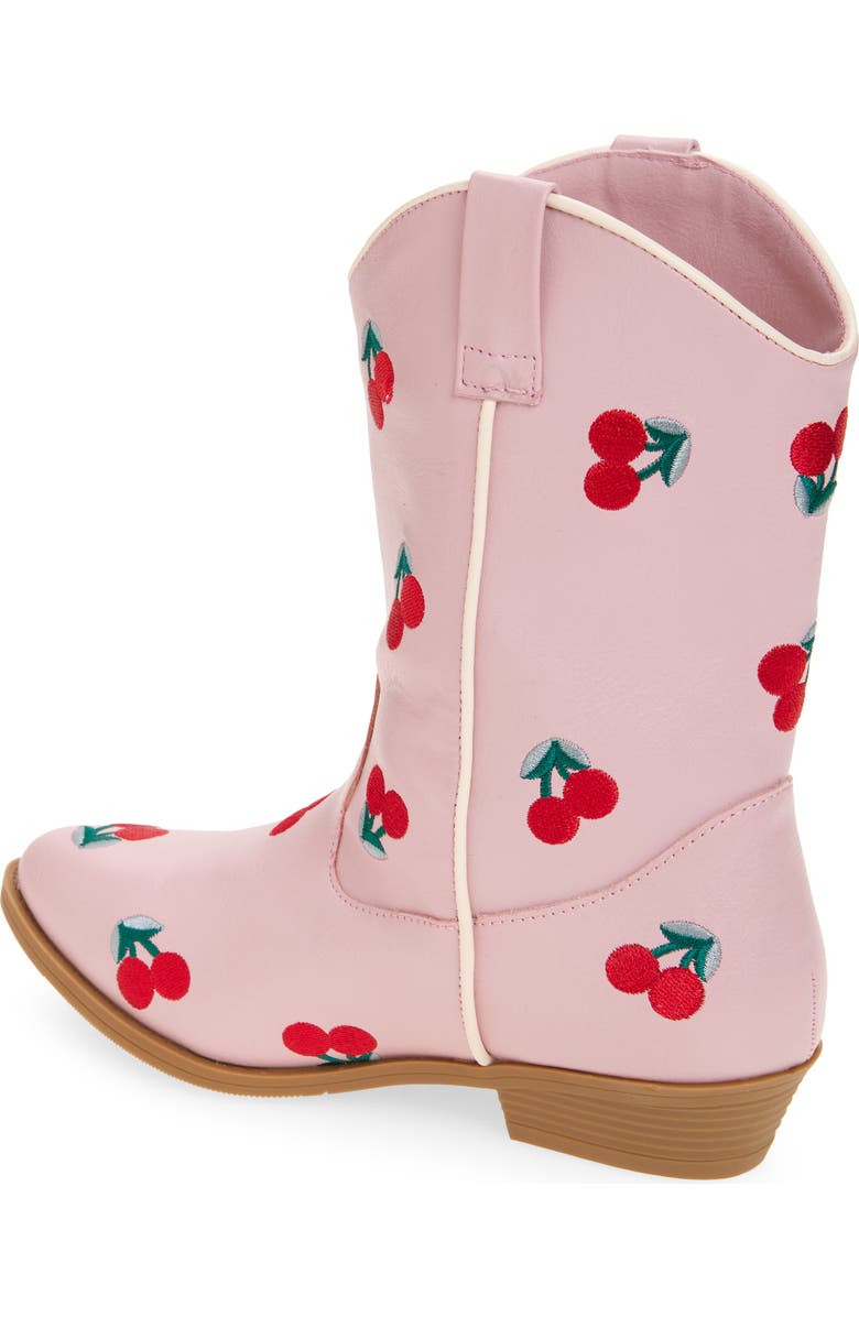 Tucker + Tate Kids' Cher Cherry Embroidered Western Boot, Alternate, color,