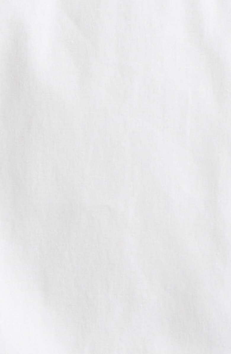 Carolina Herrera Floral Embroidered Tie Cuff Stretch Cotton Button-Up Shirt, Alternate, color, 