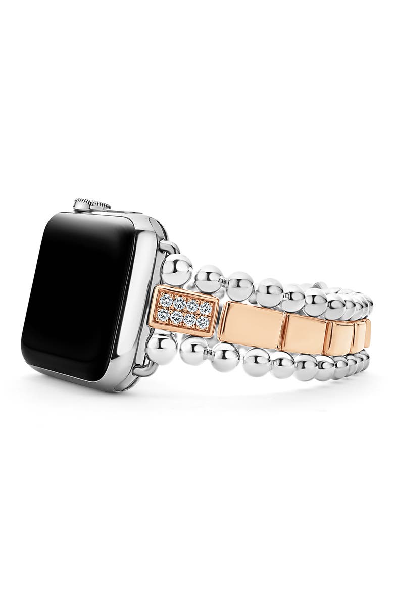 Smart Caviar Diamond Apple Watch® Watchband, Alternate, color, ROSE GOLD
