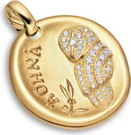 David Yurman Medallion Amulet 18K Gold and Diamonds, 28mm
