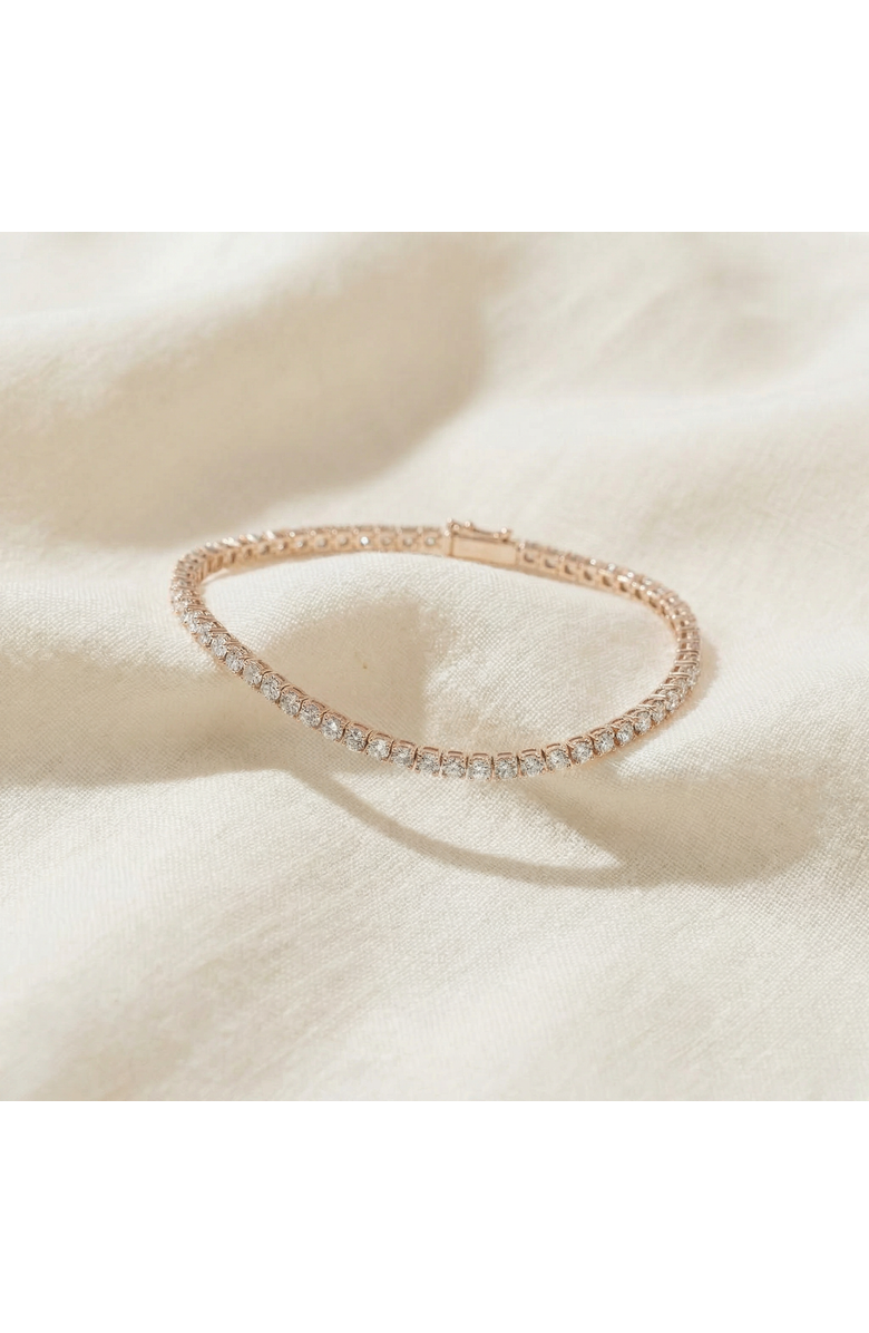 Bliss Diamond 2 Ct Lab Grown Diamond Tennis Bracelet 7" 14k Gold, Alternate, color, 14K Rose Gold