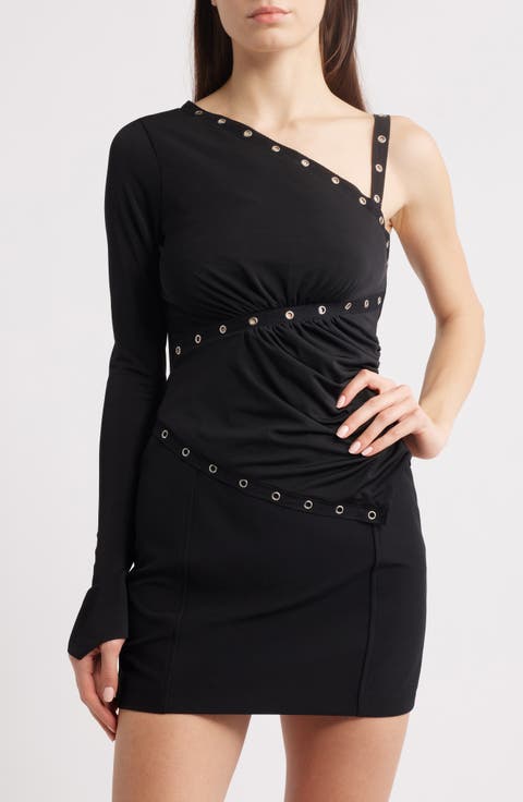 Rivet Detail Crepe Jersey Top