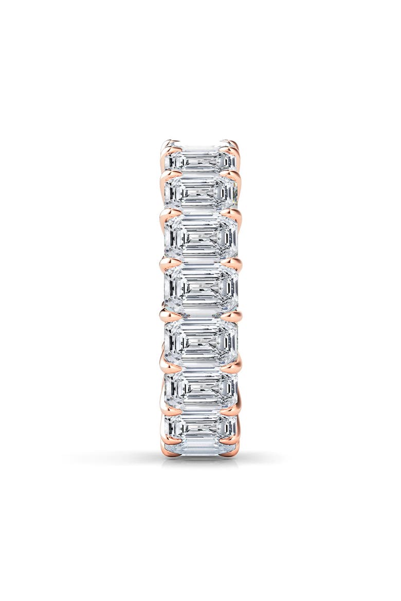 Emerald Cut Lab Created Diamond 18K Gold Eternity Band, Alternate, color, ROSE GOLD