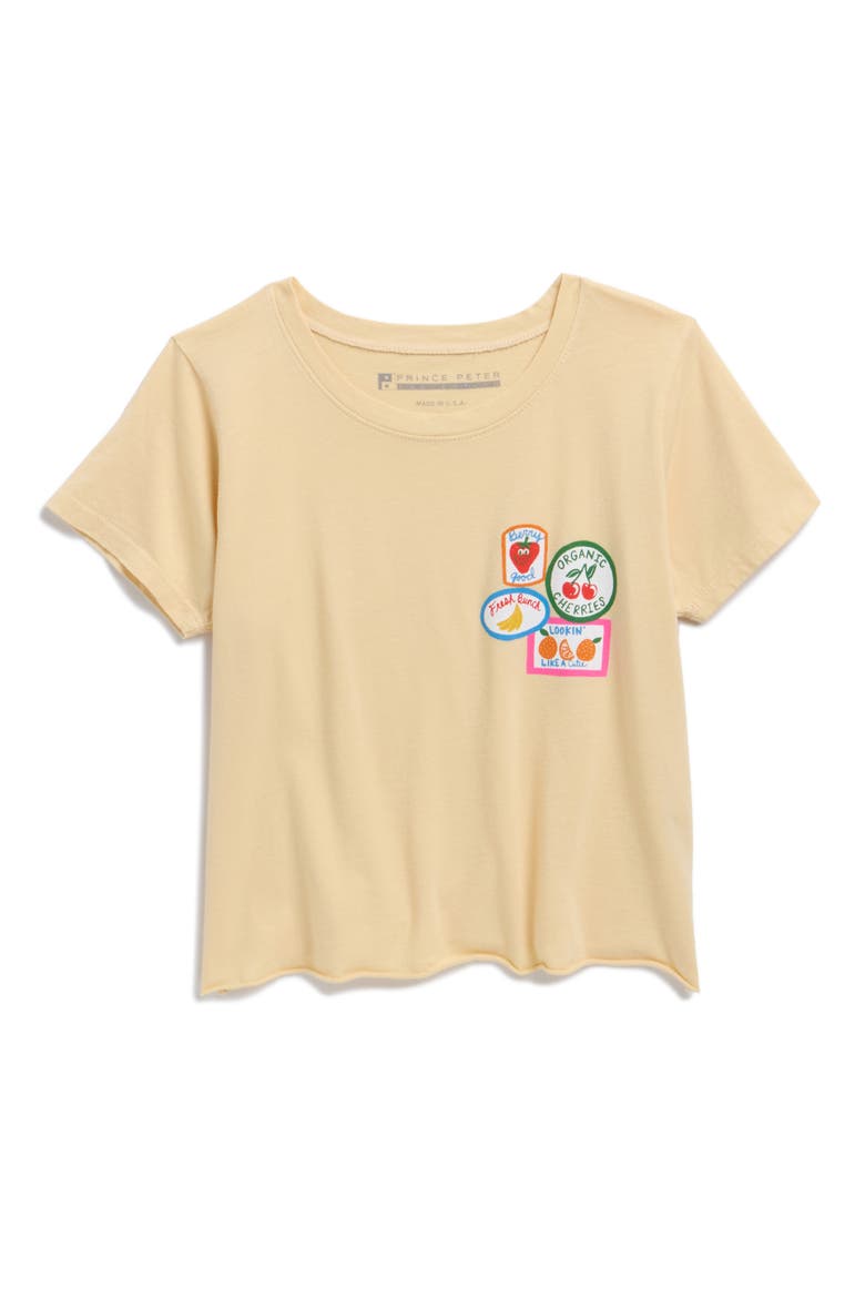 Kids' Fruit Patch Crop Graphic T-Shirt, Main, color, VINTAGE YELLOW
