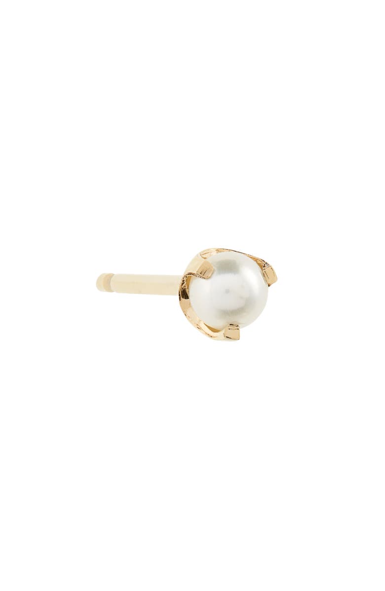 Zoë Chicco Tiny Pearl Stud Earring, Alternate, color, 