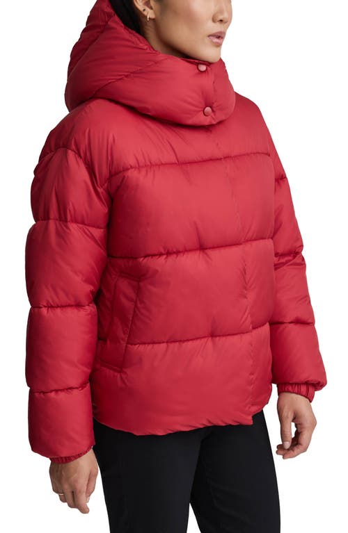 Nvlt Cire Wonder Puffer Jacket With Removable Hood In Red