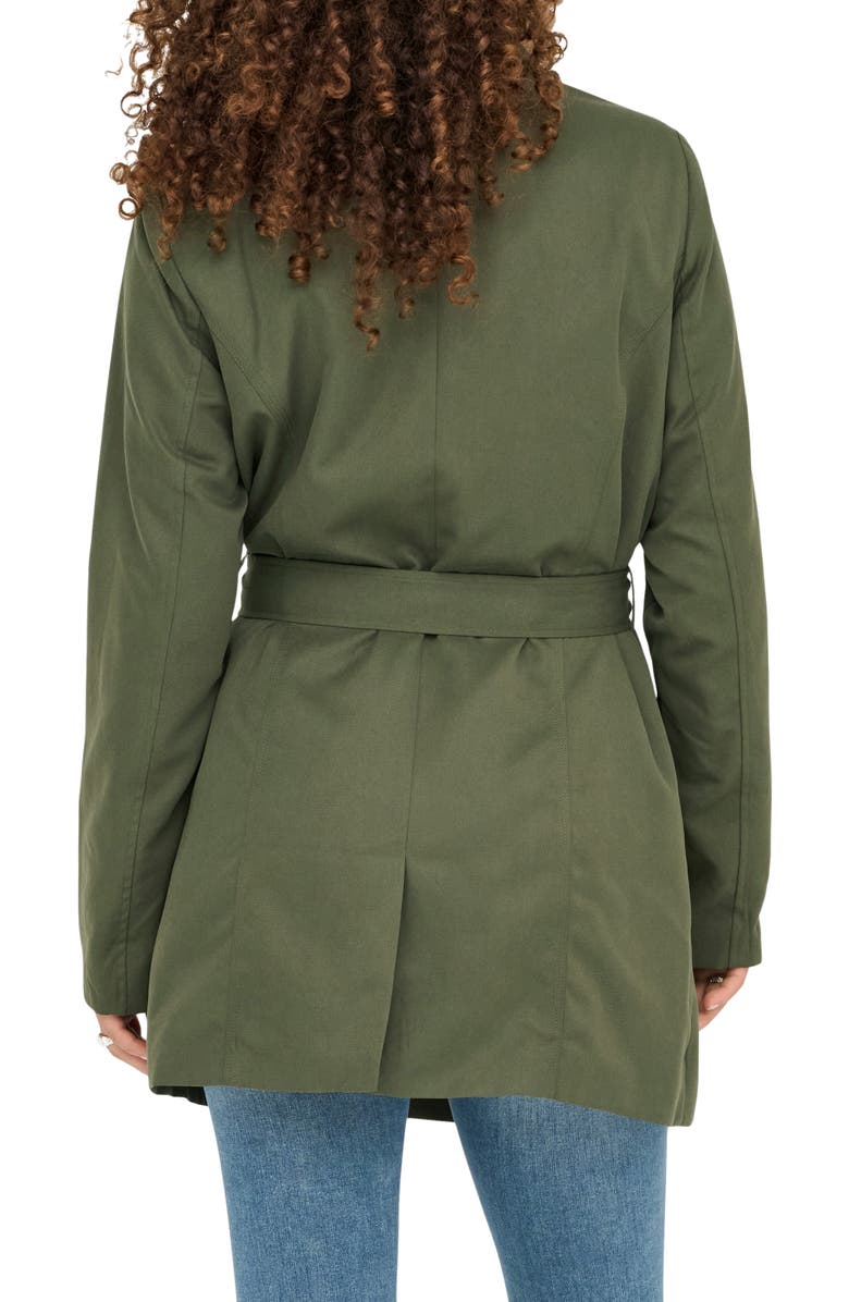 Only Valerie Water Resistant Trench Coat, Alternate, color, Grape Leaf