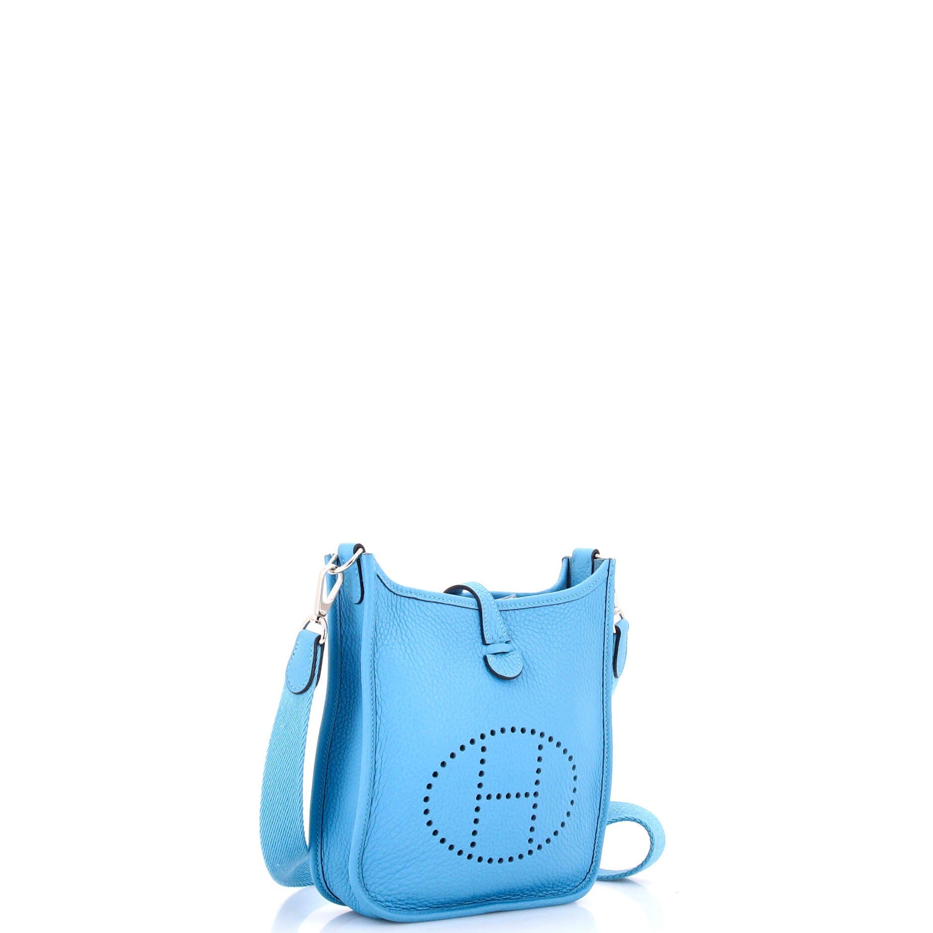 Pre-Owned Hermes Evelyne Bag Gen III Maurice TPM, Alternate, color, Celeste