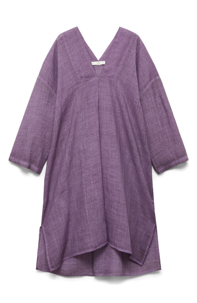 MANGO Oversize Caftan, Alternate, color, Plum
