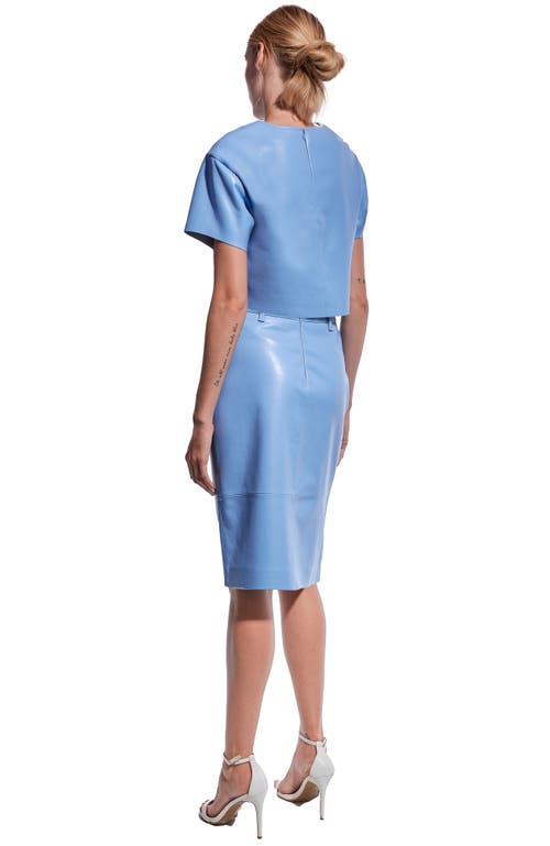 As By Df Beck Recycled Leather Tee In Blue