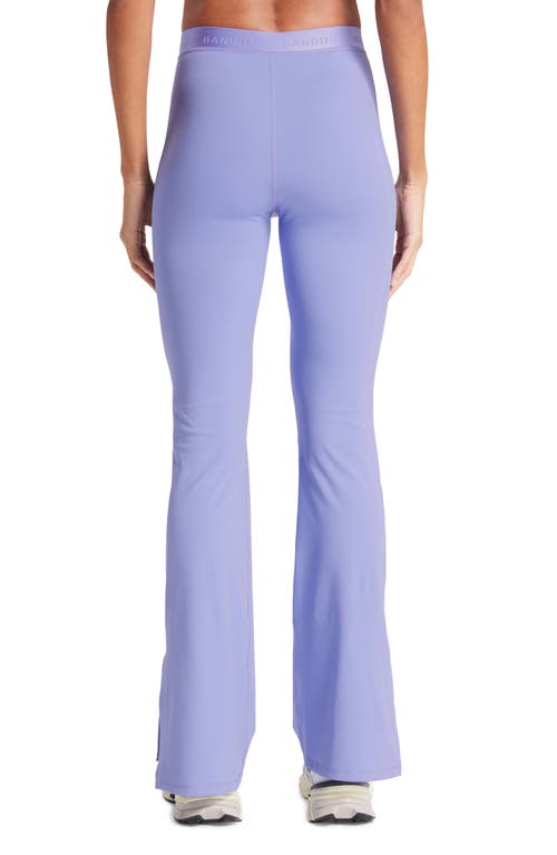 Bandier Sport Logo Slit Flare Leggings In Jacaranda
