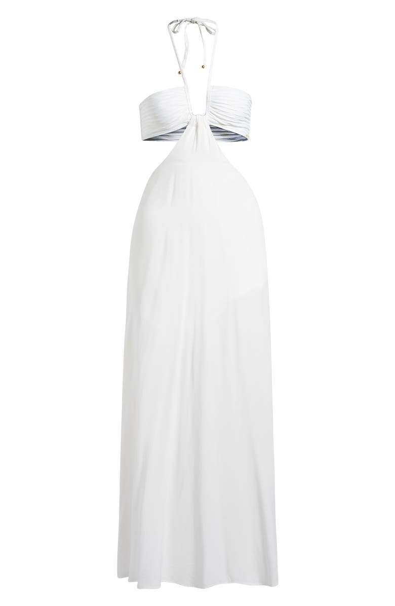 BOAMAR Lazuli Halter Neck Maxi Dress, Alternate, color, Optic White