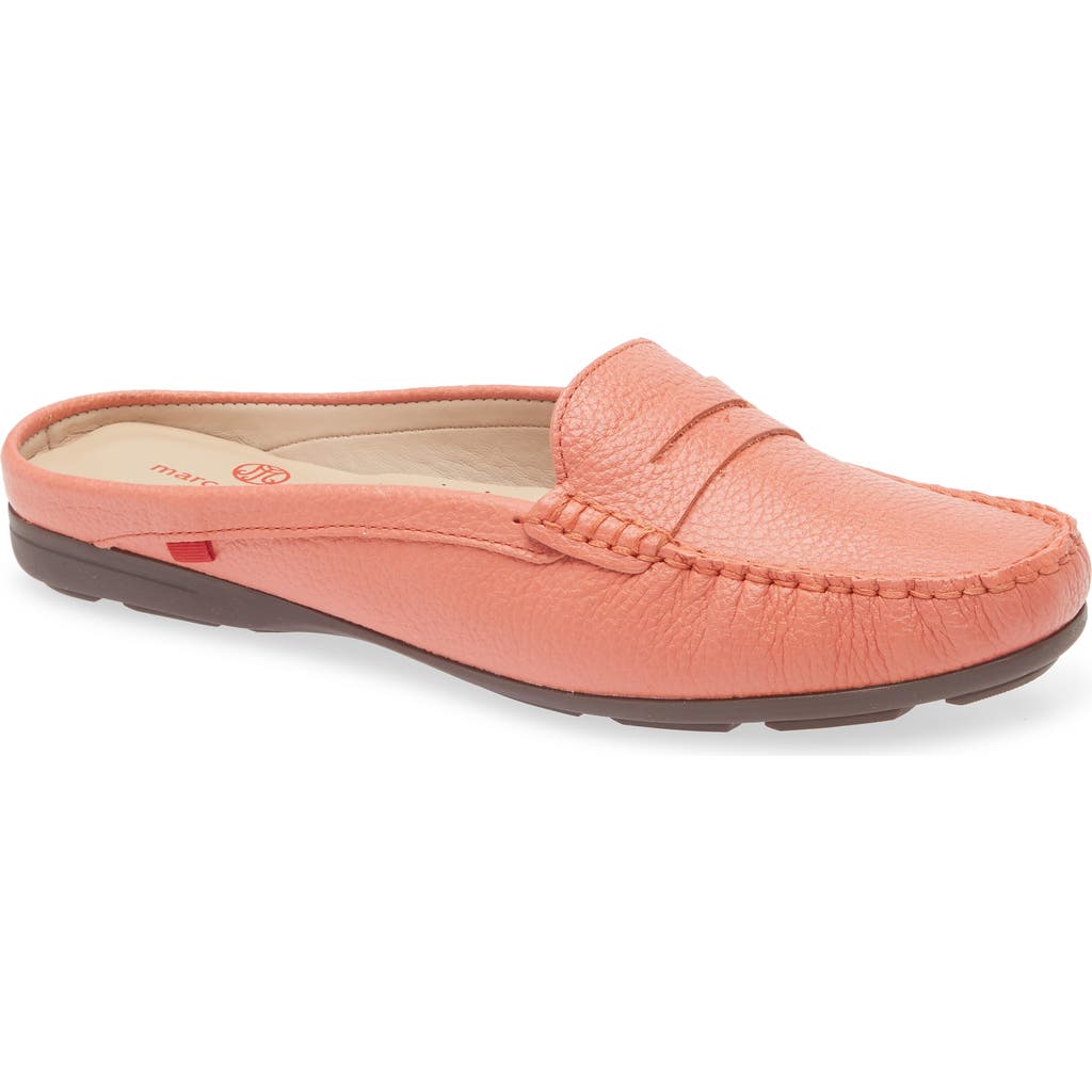 Marc Joseph New York Rosemary Dr Penny Loafer In Coral Grainy