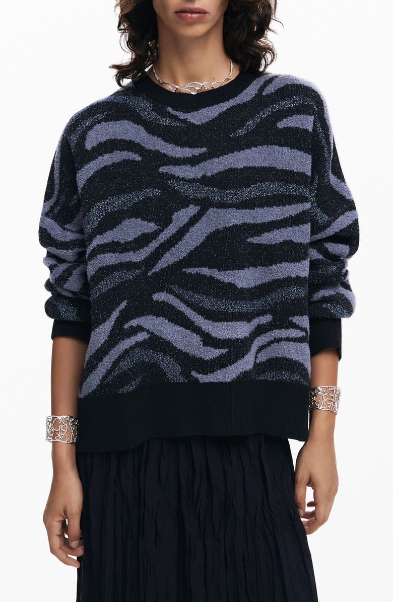 Desigual Winnipeg Jacquard Sweater, Main, color, 