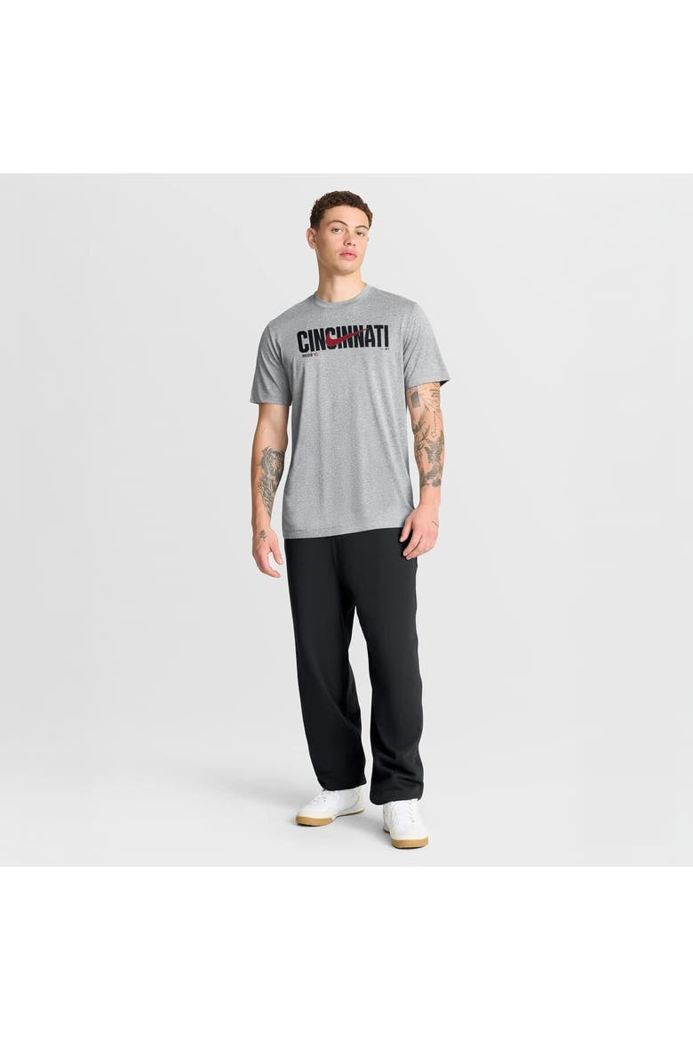 Men's Nike Heather Gray Cincinnati Reds Swoosh Legend Dri-FIT T-Shirt, Alternate, color, Heather Gray