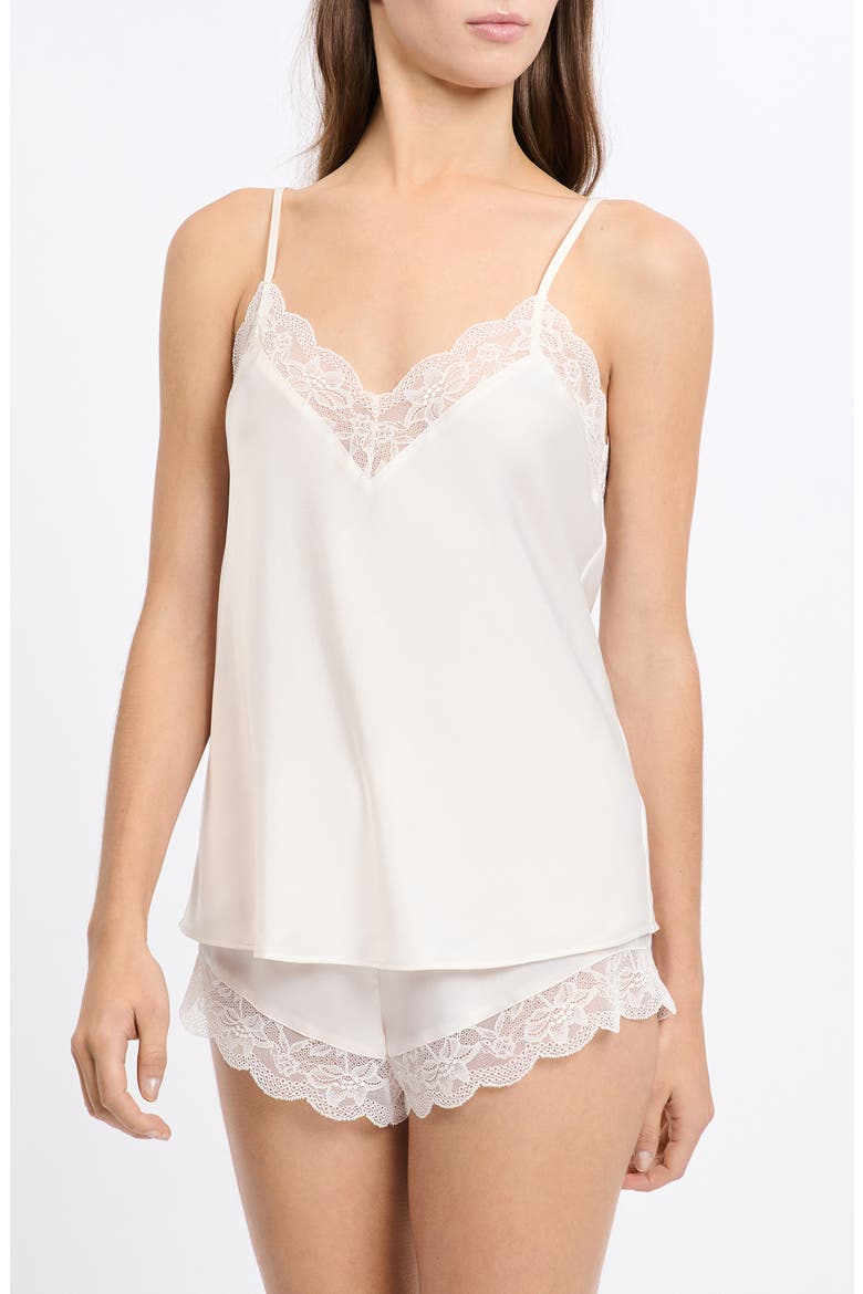Desire Lace Trim Camisole, Main, color, ECRU