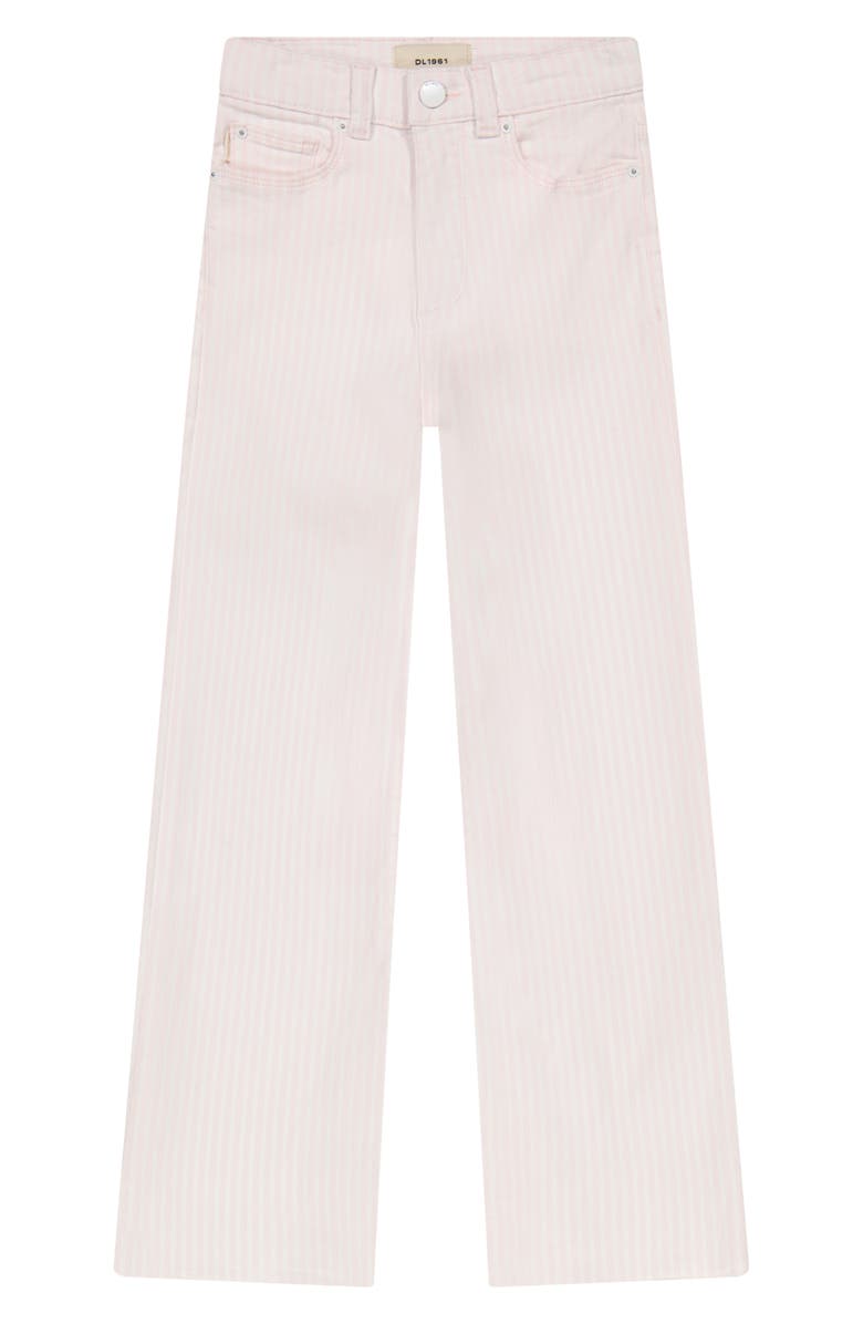 DL1961 Kids' Lily Stripe Crop Wide Leg Jeans, Main, color, 