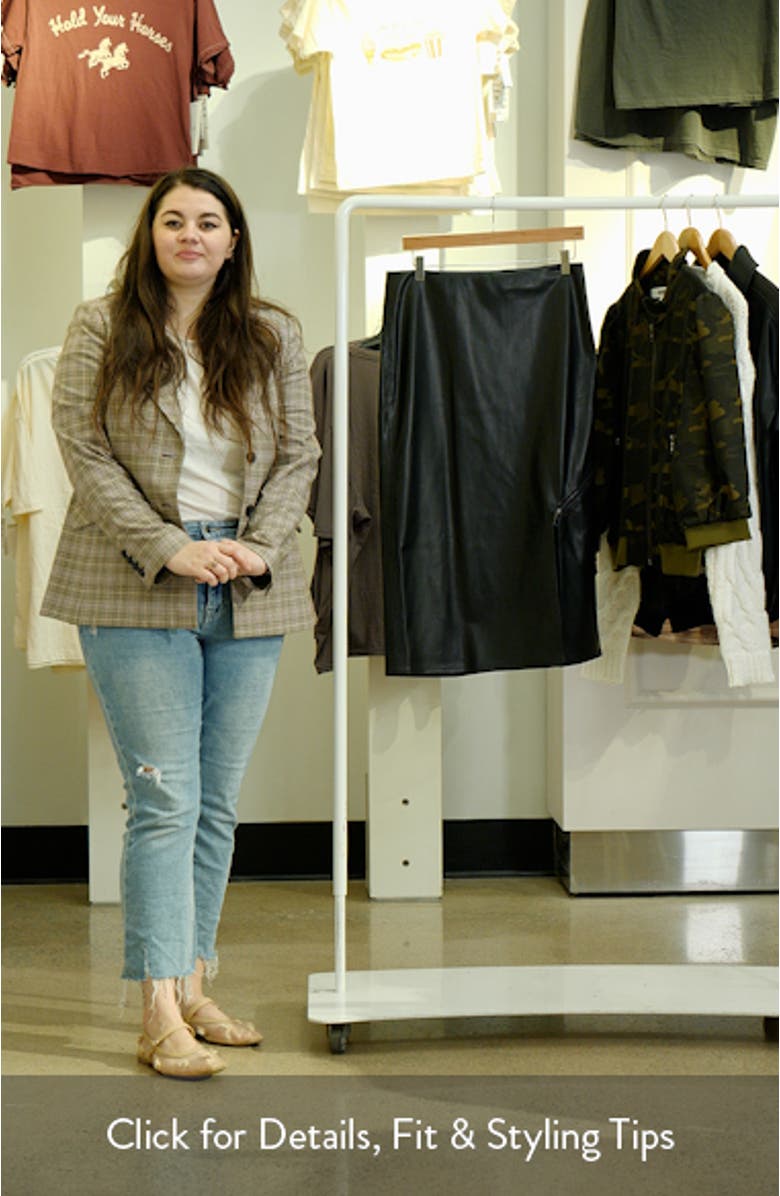 Faux Leather Midi Skirt, sales video thumbnail