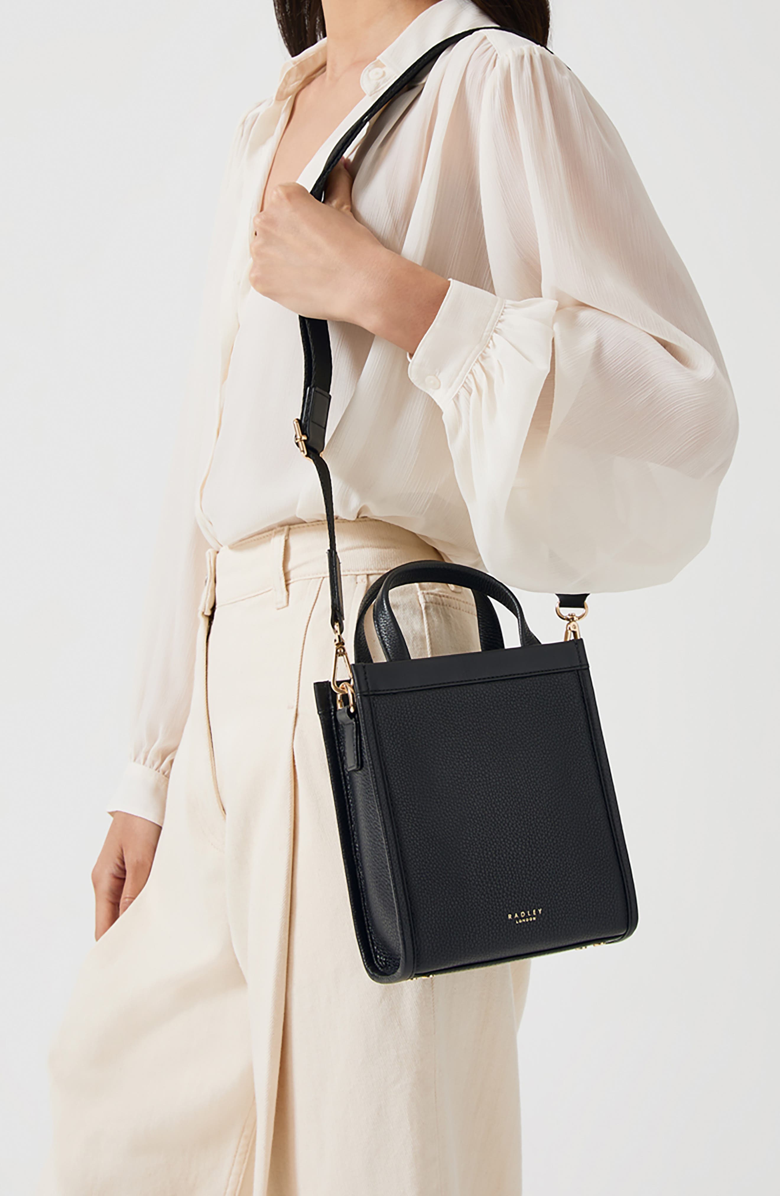 Radley Alba Place Mini Crossbody Bag, Alternate, color, Black