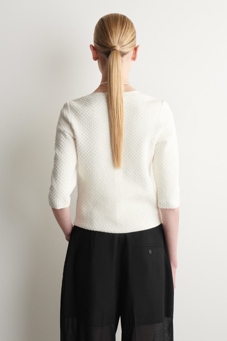Jacquard-knit Cardigan, Alternate, color, CREAM
