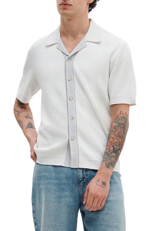 Harvey Block Stitch Camp Shirt