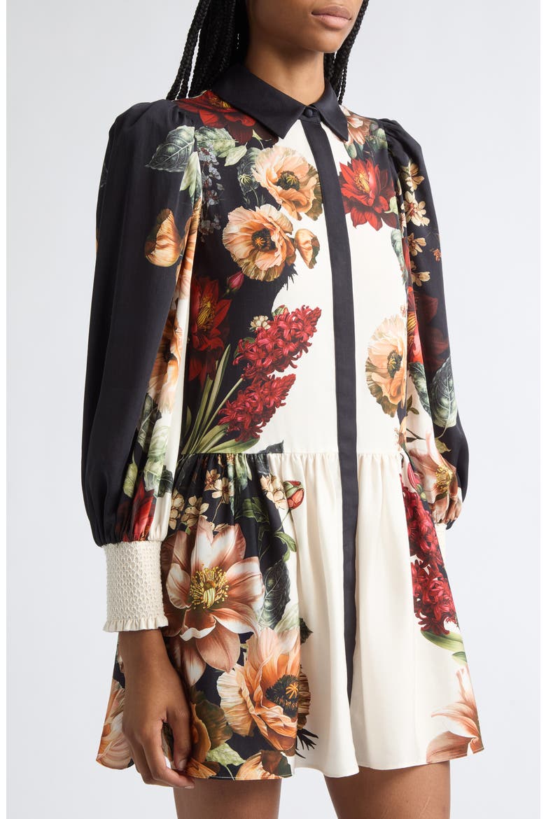 Bertha Blouson Sleeve Shirtdress, Alternate, color, FLRLRDIANC