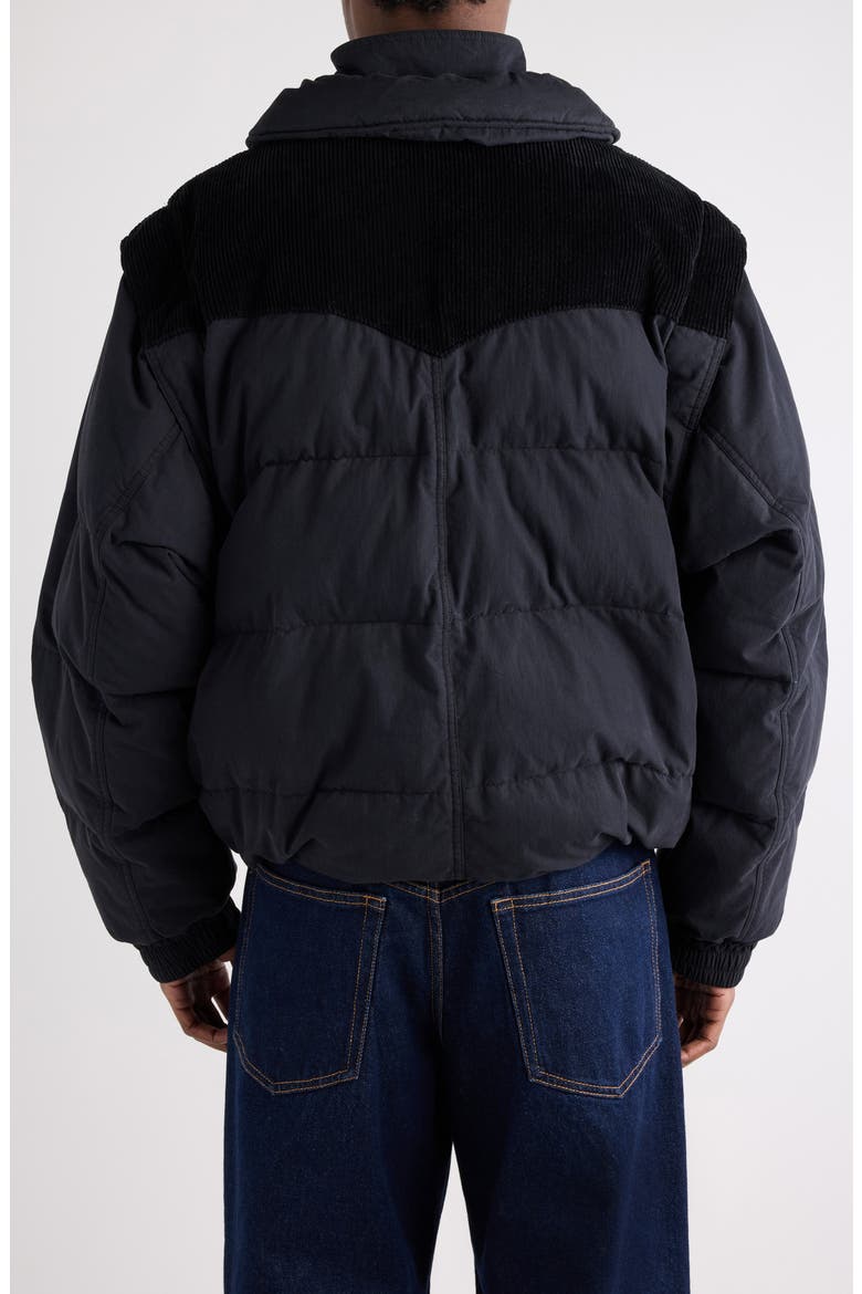 Dawson Down Convertible Jacket, Alternate, color, FADED BLACK