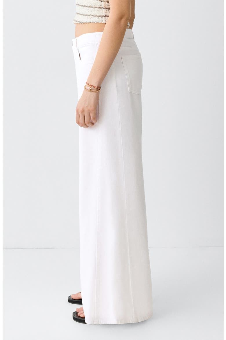 Low Waist Wide Leg Jeans, Alternate, color, WHITE