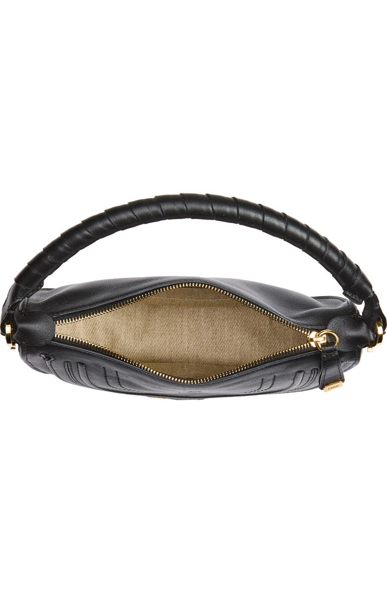 Chloé Mini Marcie Leather Camera Shoulder Bag, Alternate, color, Black