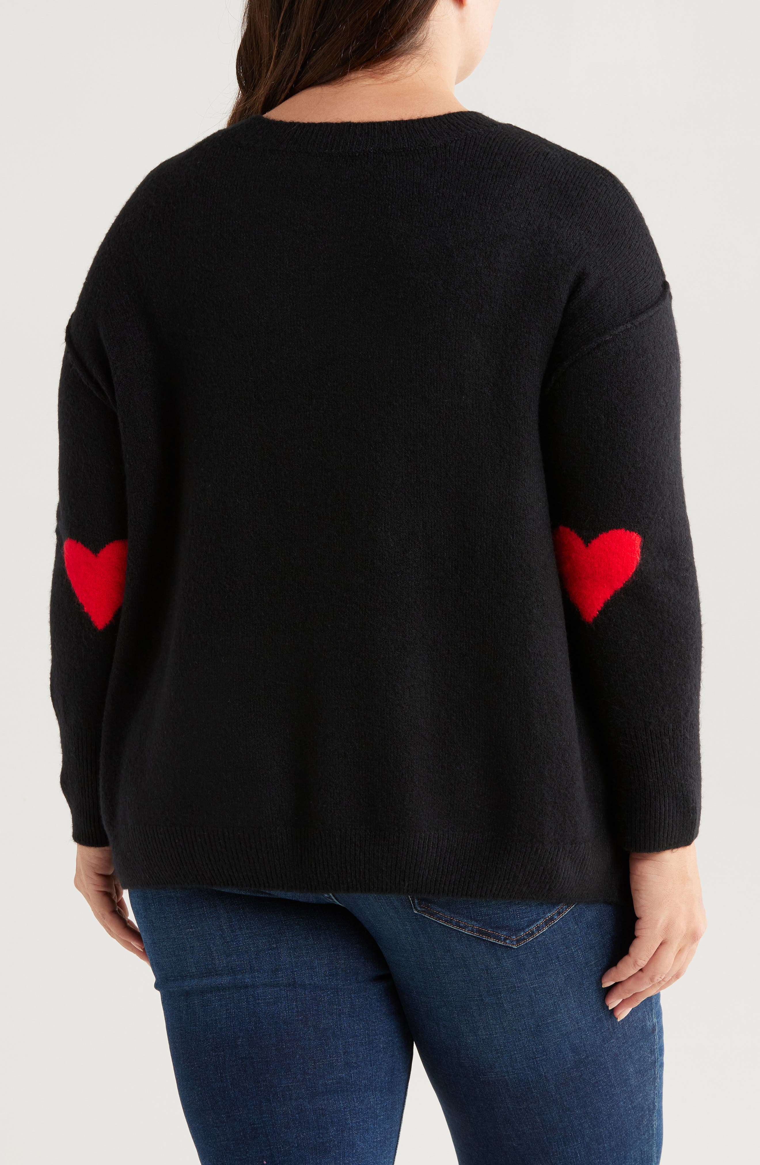 Elbow Heart Detail Crewneck Sweater - image 2