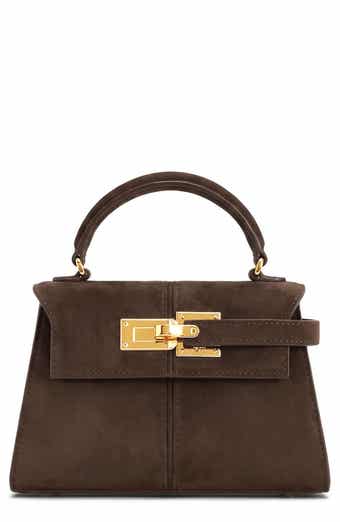 Elise Faux Suede Top Handle Bag