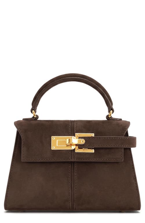 JW PEI Elise Faux Suede Top Handle Bag in Mocha Brown at Nordstrom