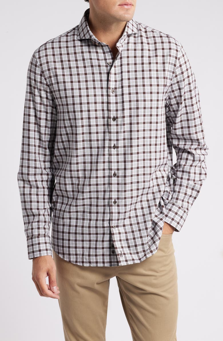 johnnie-O Davie Check Button-Up Shirt, Main, color, 