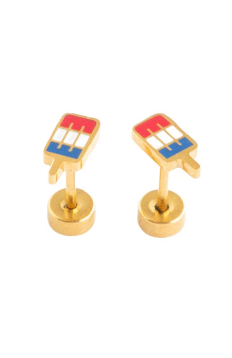 Patriotic Pop Stud Earrings