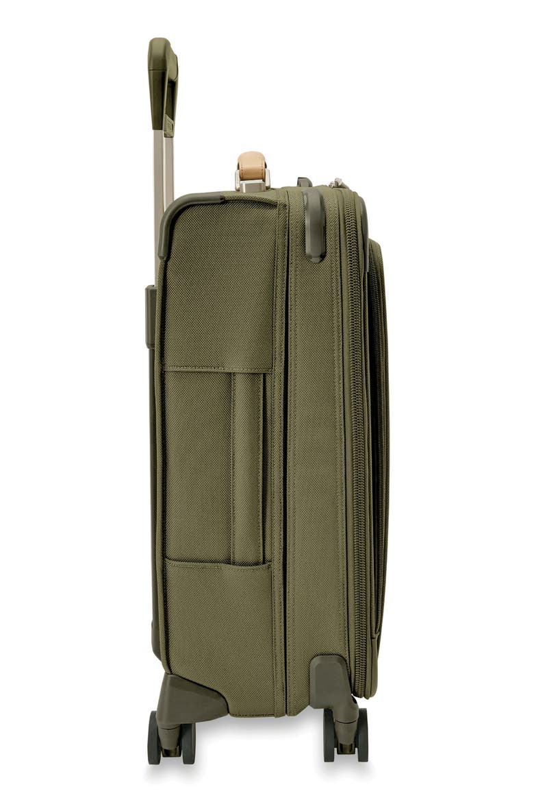 Baseline Essential 22-Inch Expandable Spinner Carry-On Bag, Alternate, color, OLIVE