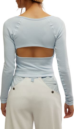 Bail Out Crop Thermal Knit Top