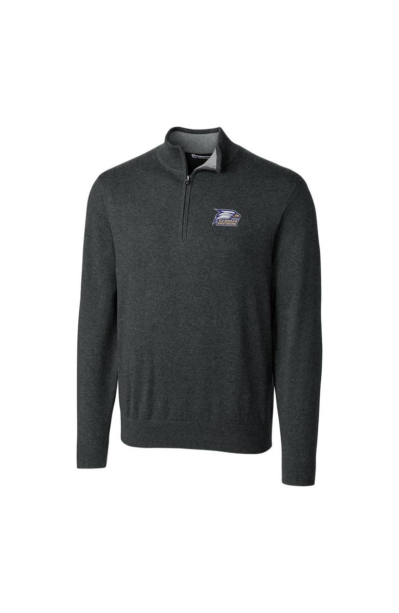 Cutter & Buck Men's Cutter & Buck Heather Charcoal Georgia Southern Eagles Big & Tall Lakemont Half-Zip Jacket, Alternate, color, 