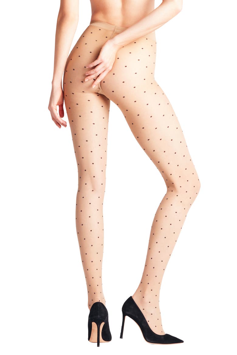 Polka Dot Tights, Alternate, color, POWDER