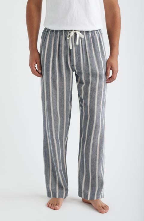 Textured Retreat Woven Cotton Drawstring Pajama Pants