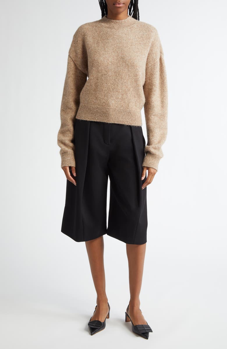 Jacquemus La Maille Logo Jacquard Alpaca & Merino Wool Blend Sweater, Alternate, color, Beige